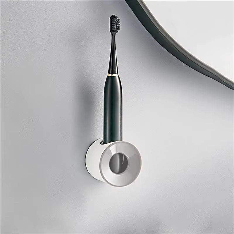 Toothbrush Holder Bathroom Electric Toothbrush Holder Wall Mounted Non-Punching Durable Simple Storage Organizer Holder
