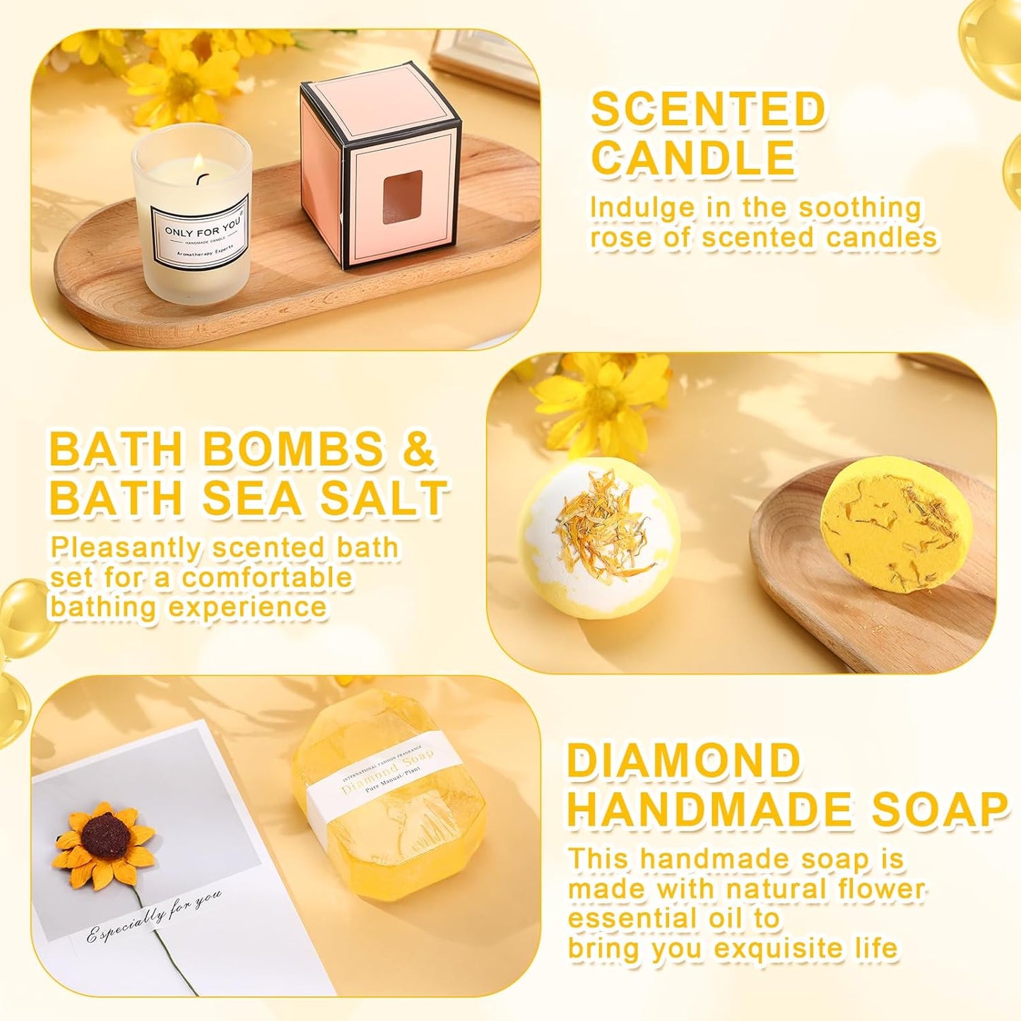 13-Piece Spa Gift Basket for Women - Ideal Birthday and Mother's Day Present with Mirrors, Socks, Steamers, Jewelry Case, and Bath Robe for Moms, Nurses, Girlfriends, and Wives