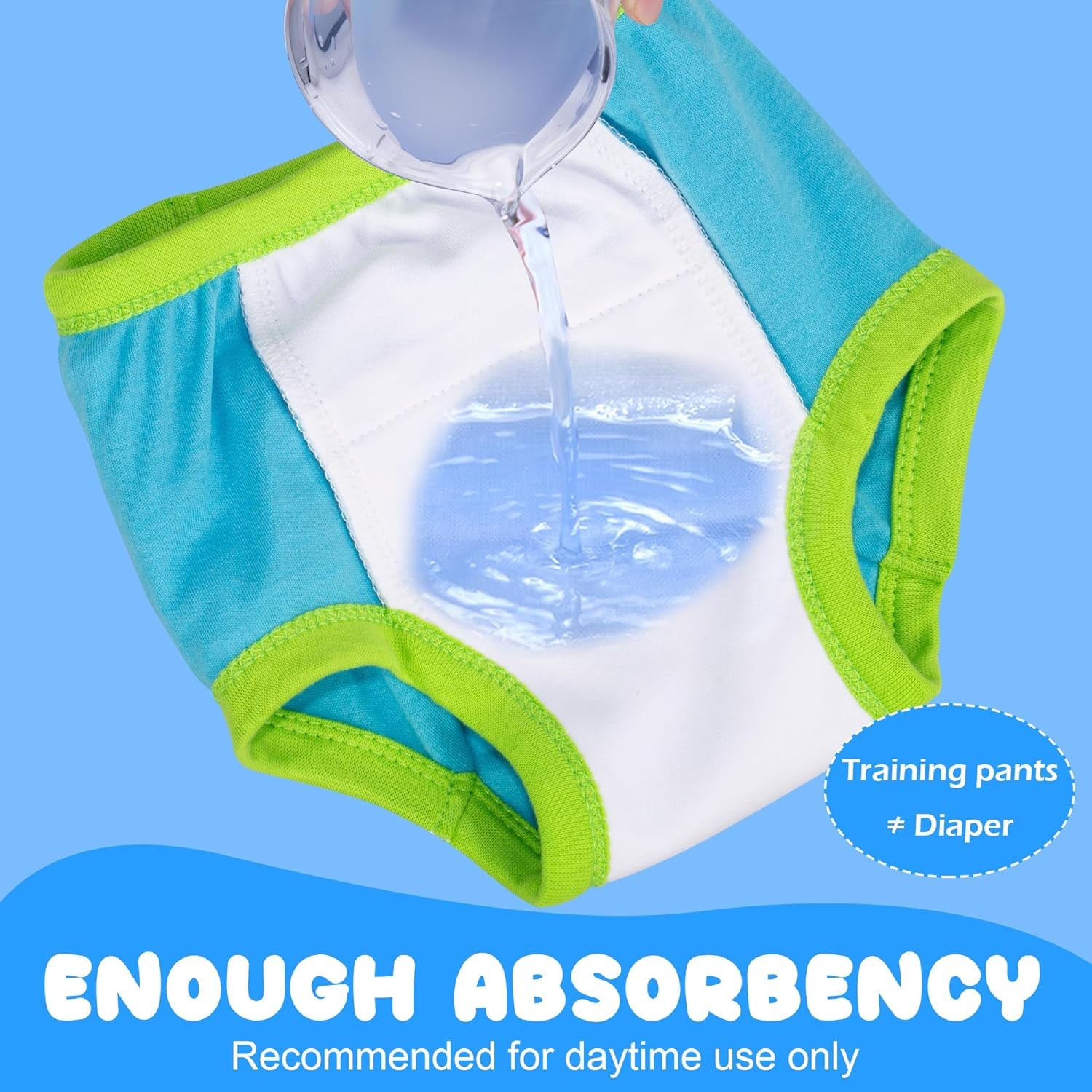 Toddler Training Pants - Soft Cotton Absorbent Underwear for Boys and Girls