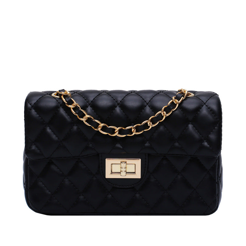 ins diamond chain crossbody small black bag small bag female