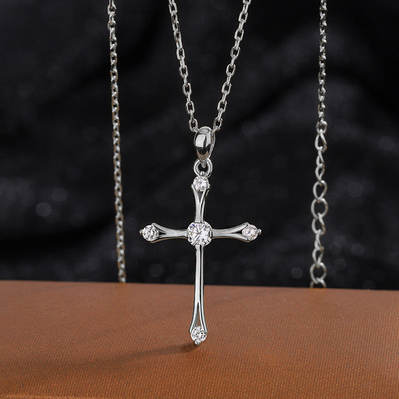 Silver Vintage Cross Necklace For Women