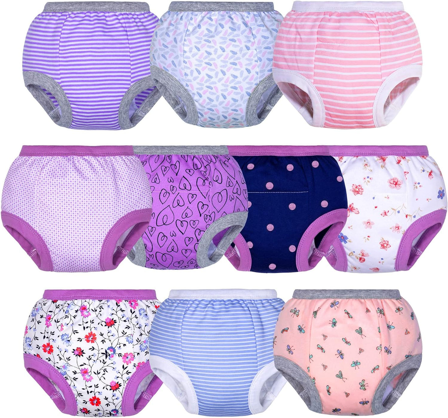 Toddler Training Pants - Soft Cotton Absorbent Underwear for Boys and Girls