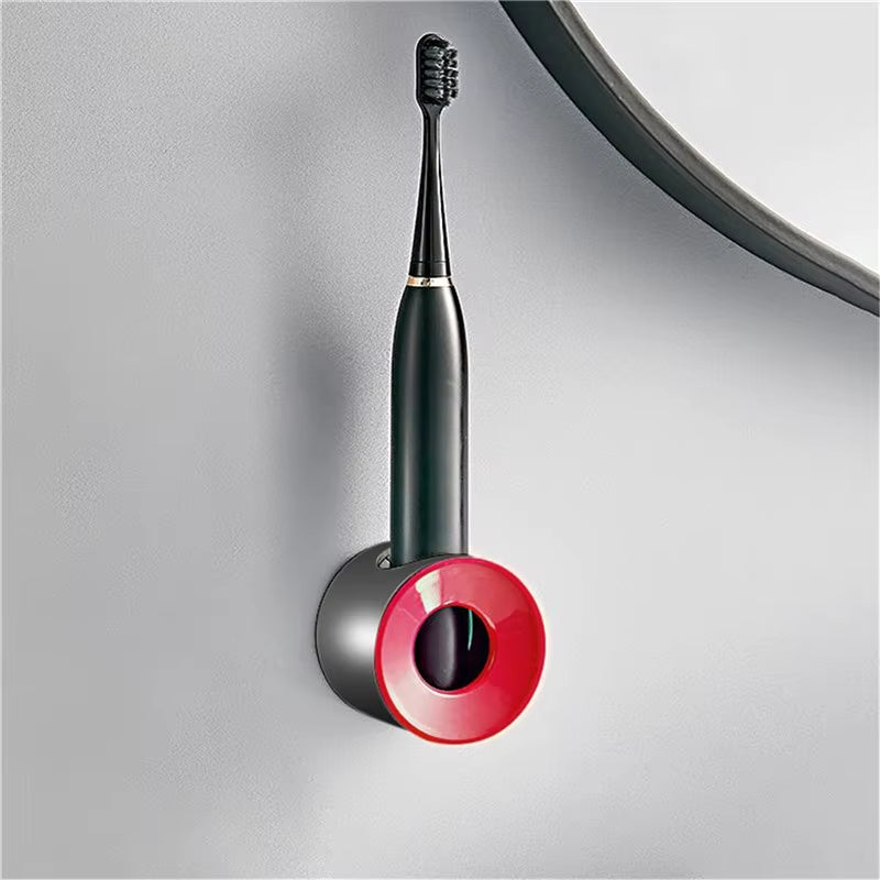 Toothbrush Holder Bathroom Electric Toothbrush Holder Wall Mounted Non-Punching Durable Simple Storage Organizer Holder