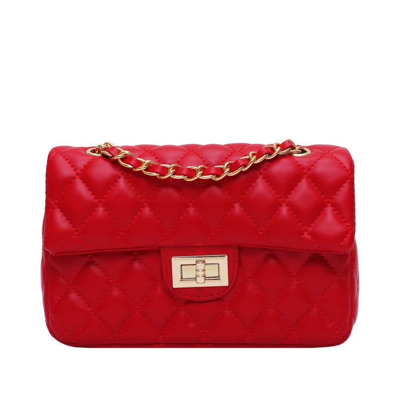 ins diamond chain crossbody small black bag small bag female