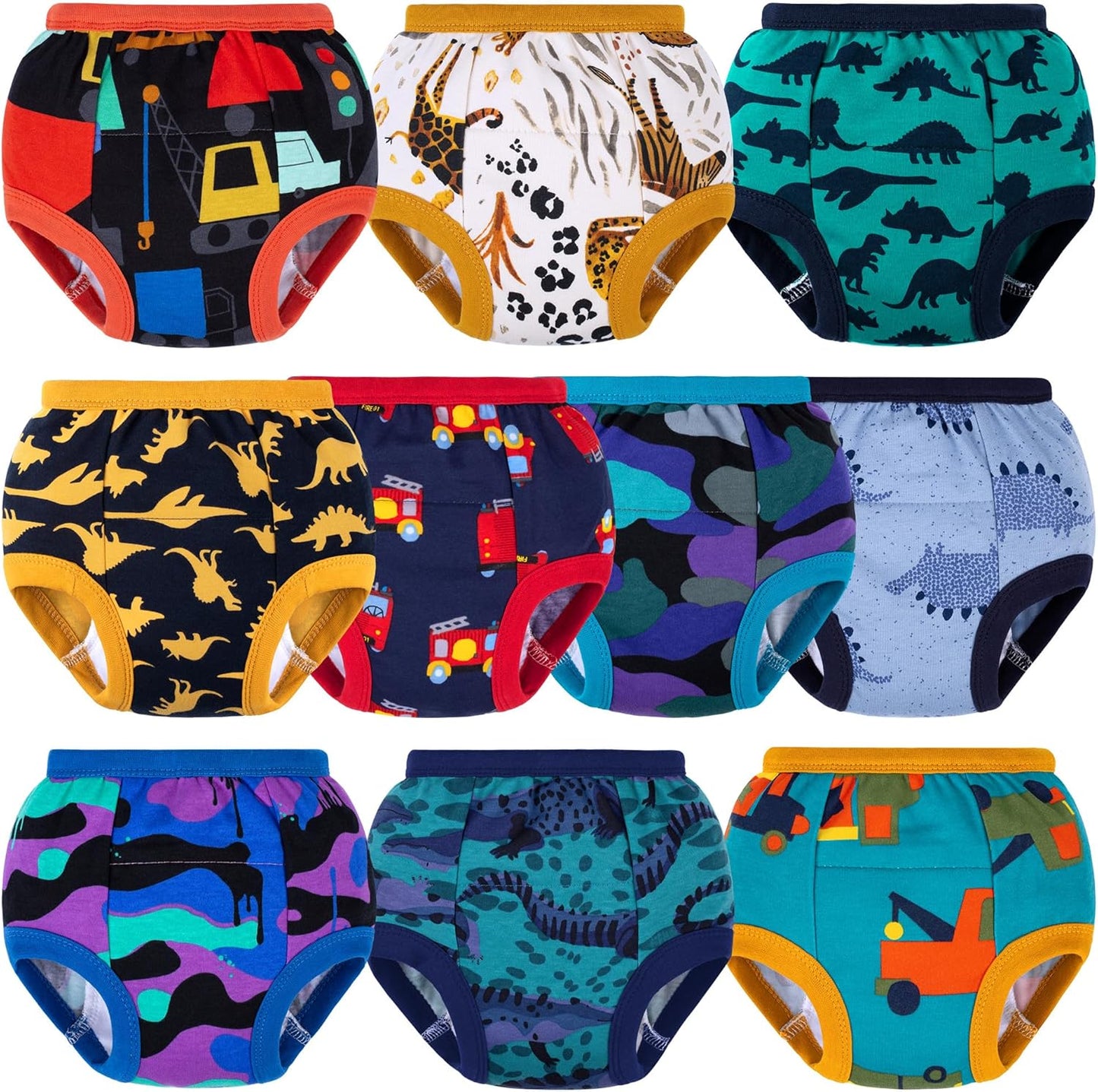 Toddler Training Pants - Soft Cotton Absorbent Underwear for Boys and Girls