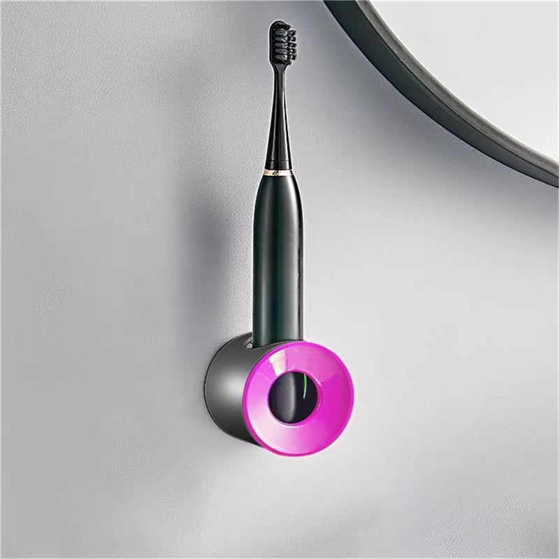 Toothbrush Holder Bathroom Electric Toothbrush Holder Wall Mounted Non-Punching Durable Simple Storage Organizer Holder