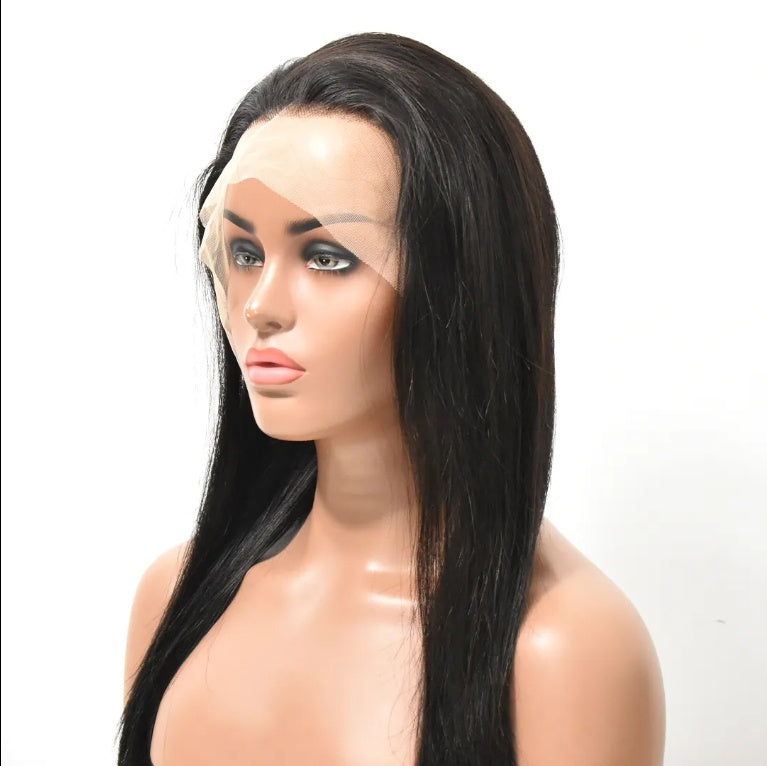 High Quality Wholesale Factor Price  Lace Wigs Smooth Natural Human Hair Straight Clear Lace Front Wigs