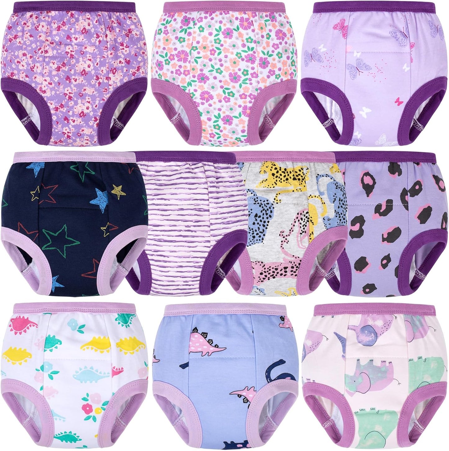 Toddler Training Pants - Soft Cotton Absorbent Underwear for Boys and Girls