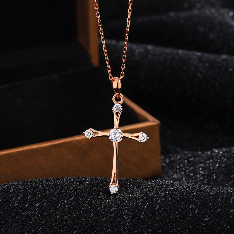 Silver Vintage Cross Necklace For Women