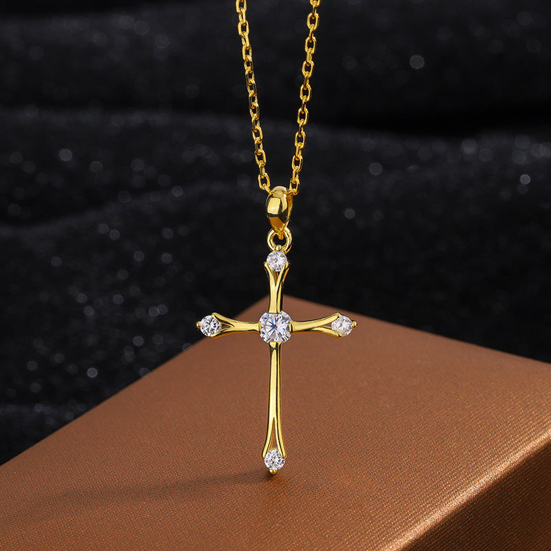 Silver Vintage Cross Necklace For Women