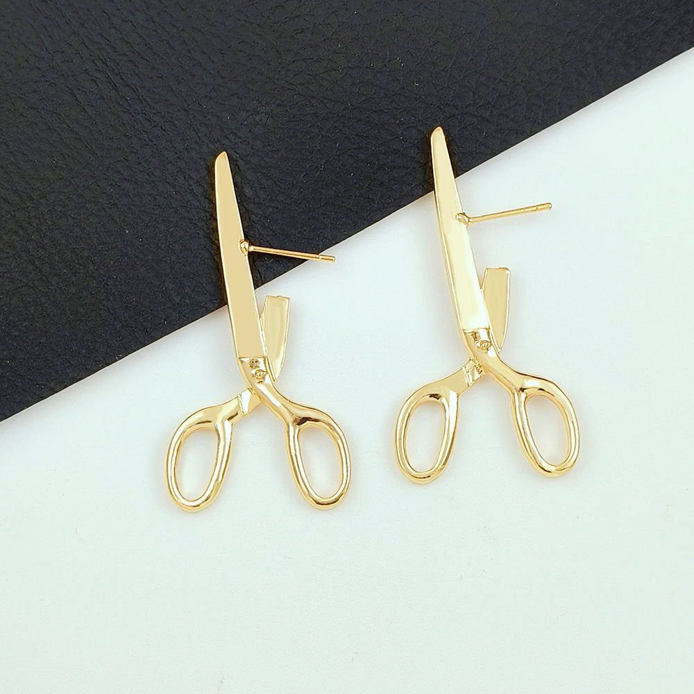 Retro Scissors Creative Personalized Ear Studs