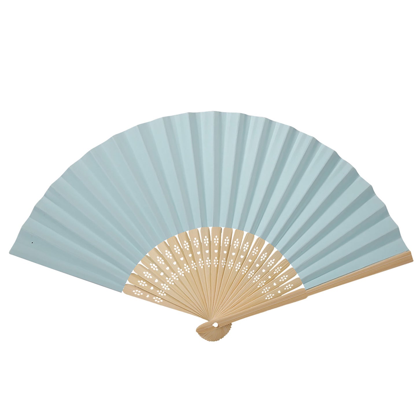 Chinese Folding Bamboo Ribs Fan DIY Blank Paper Fan Wedding Shower Party Decor #Red Color