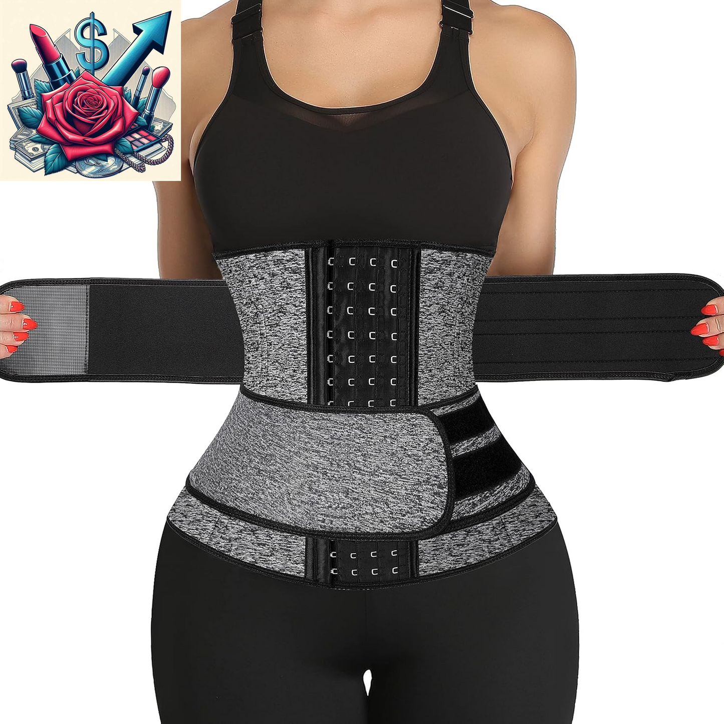 Neoprene Sauna Waist Trainer Corset Sweat Belt for Women Compression Cincher Band Workout Fitness Back Support