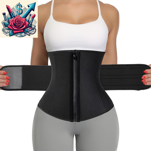 Neoprene Sauna Waist Trainer Corset Sweat Belt for Women Compression Cincher Band Workout Fitness Back Support