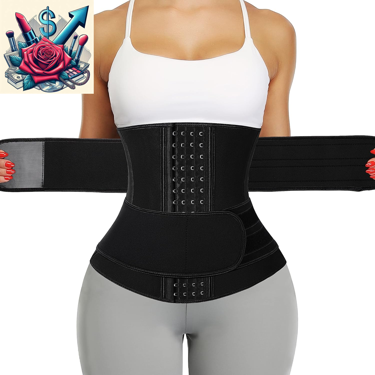 Neoprene Sauna Waist Trainer Corset Sweat Belt for Women Compression Cincher Band Workout Fitness Back Support