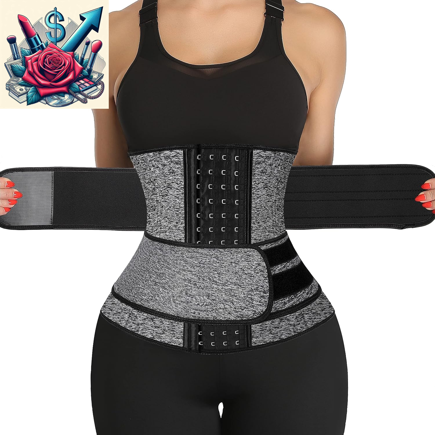 Neoprene Sauna Waist Trainer Corset Sweat Belt for Women Compression Cincher Band Workout Fitness Back Support