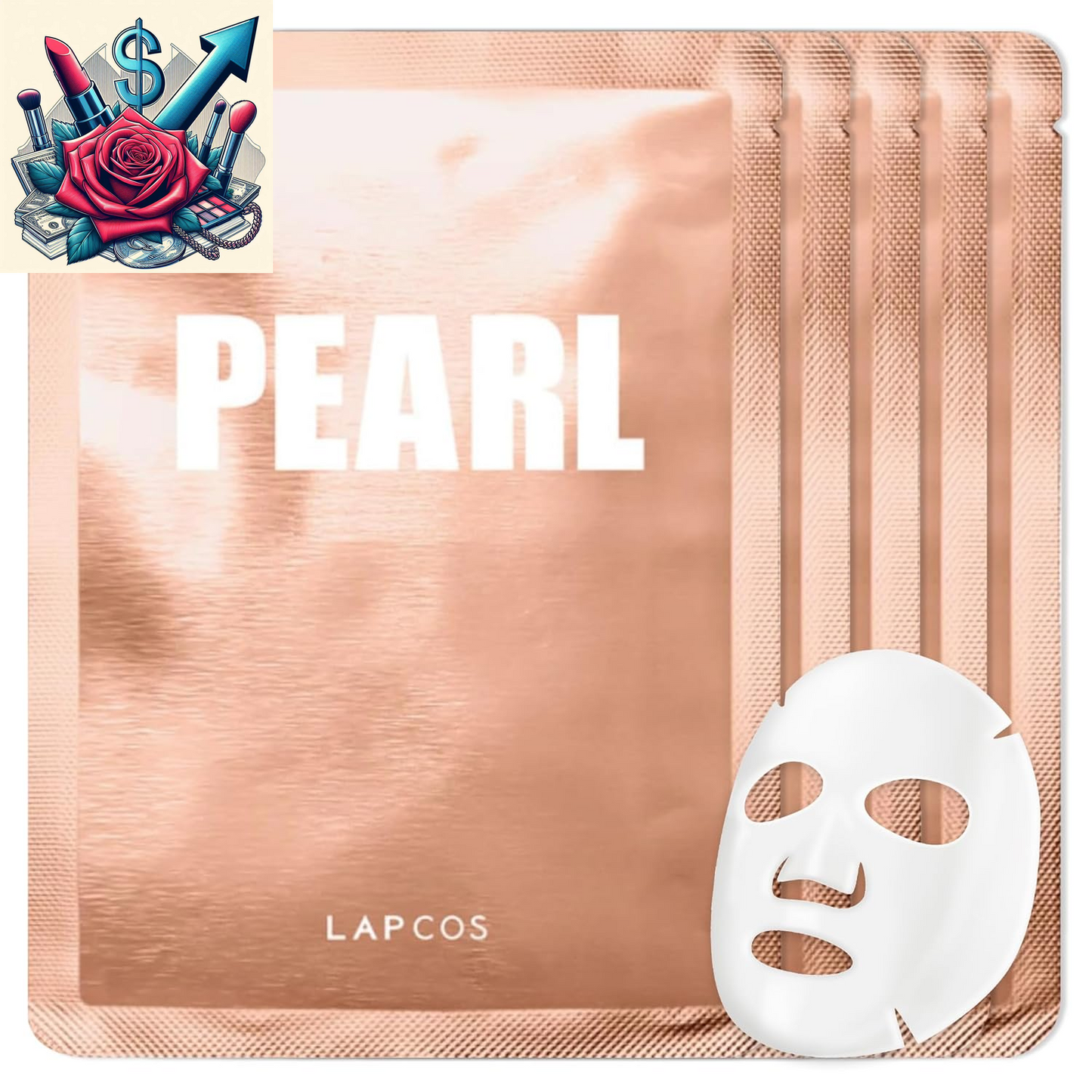 Collagen Sheet Mask, Firming Daily Face Mask with Collagen Peptides for Anti-Aging, Helps to Minimize Wrinkles, Restores Skin Elasticity & Firmness, Hydrating, Korean Beauty, 5-Pack