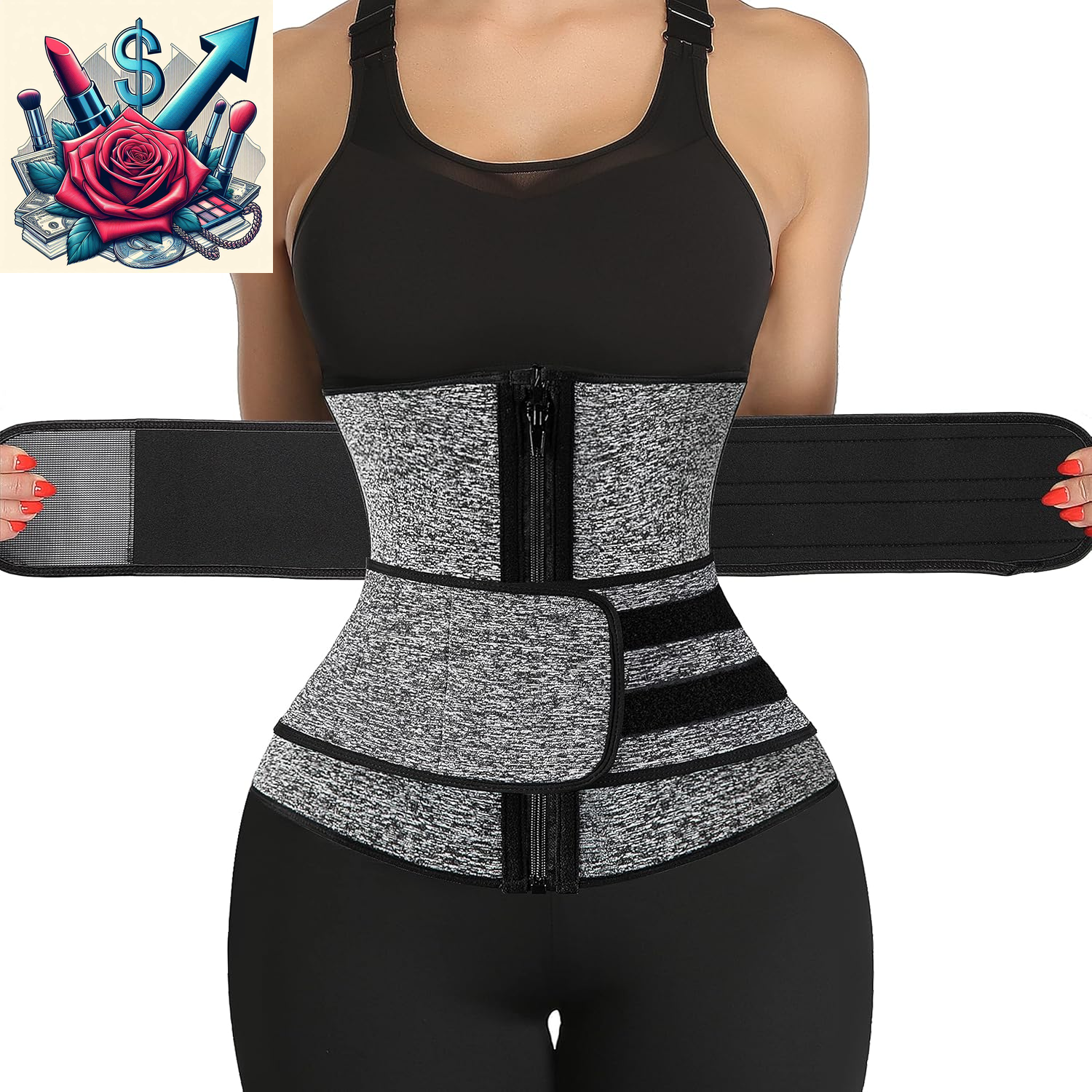 Neoprene Sauna Waist Trainer Corset Sweat Belt for Women Compression Cincher Band Workout Fitness Back Support