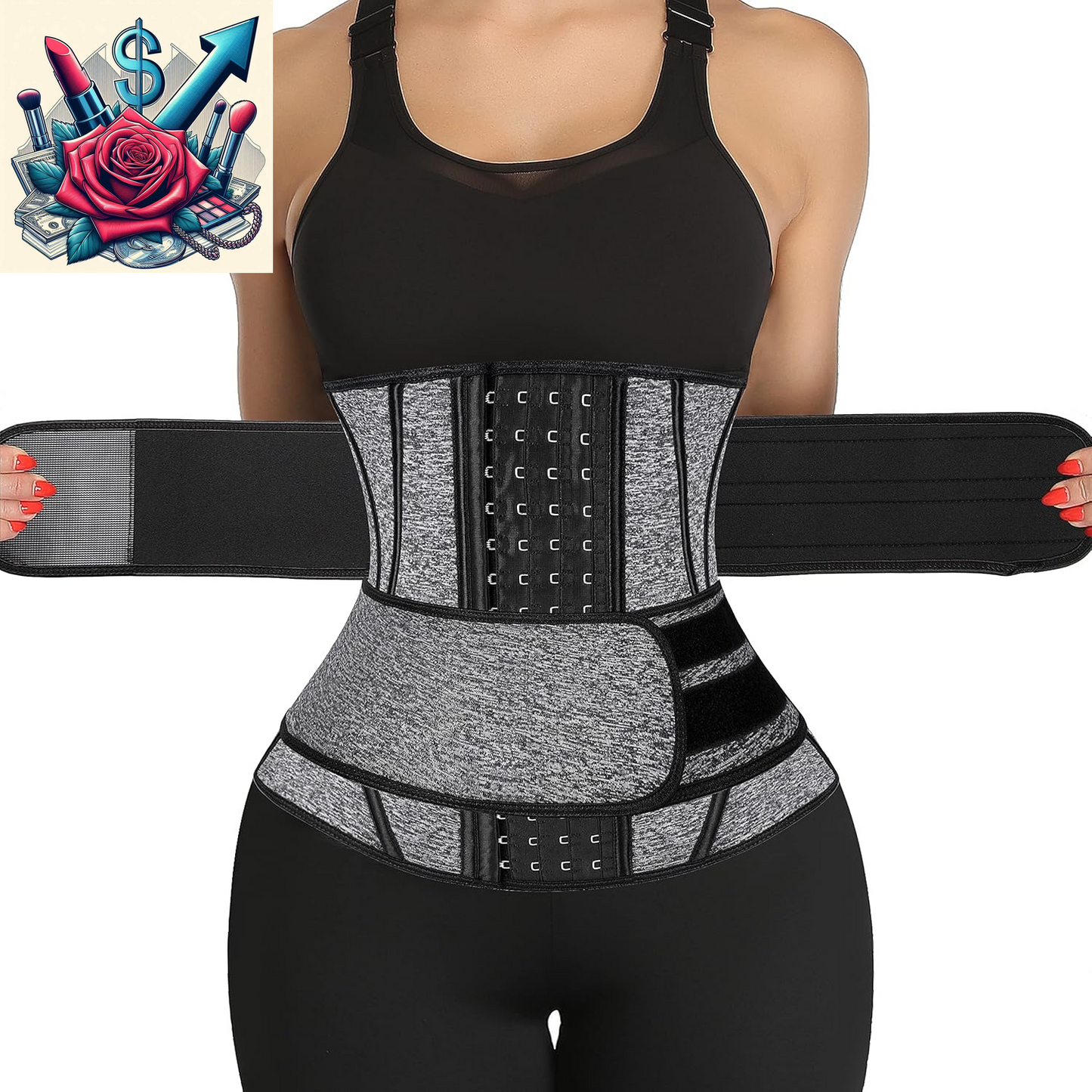 Neoprene Sauna Waist Trainer Corset Sweat Belt for Women Compression Cincher Band Workout Fitness Back Support