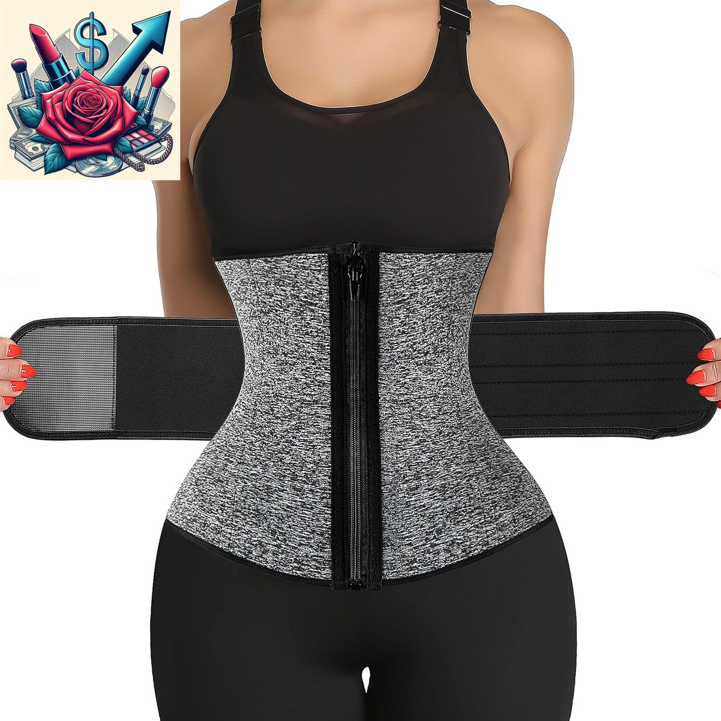 Neoprene Sauna Waist Trainer Corset Sweat Belt for Women Compression Cincher Band Workout Fitness Back Support